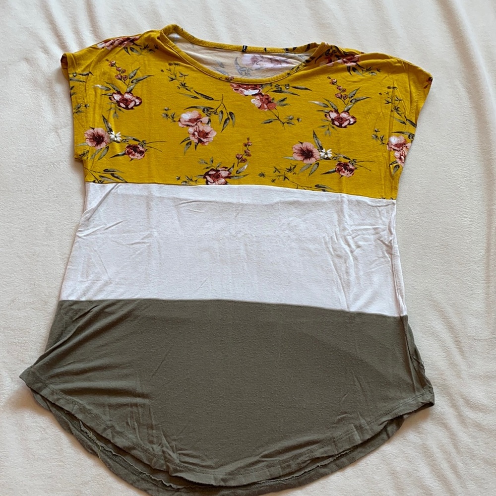 Floral Colorblock Shirt